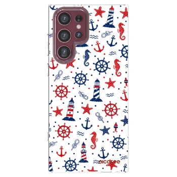 Picasee silikónový prehľadný obal pre Samsung Galaxy S22 Ultra 5G - Sailor Vibes