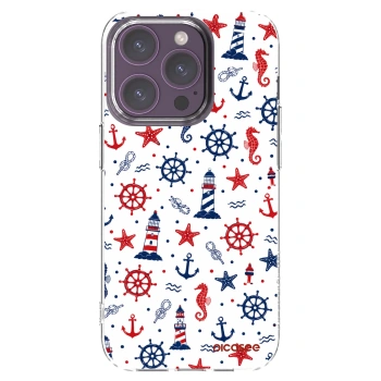 Picasee silikónový prehľadný obal pre Apple iPhone 14 Pro - Sailor Vibes
