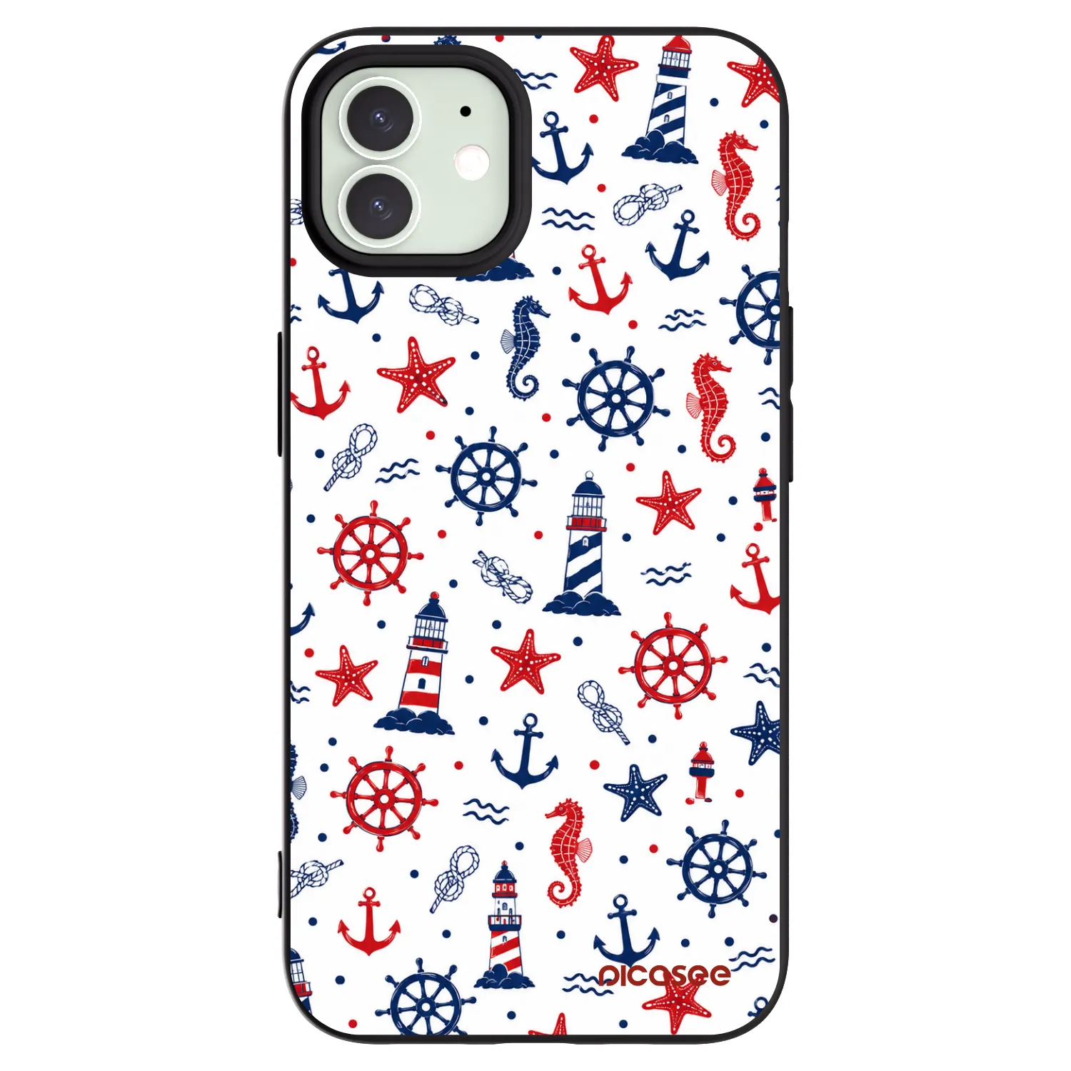 Picasee silikónový čierny obal pre Apple iPhone 12 - Sailor Vibes