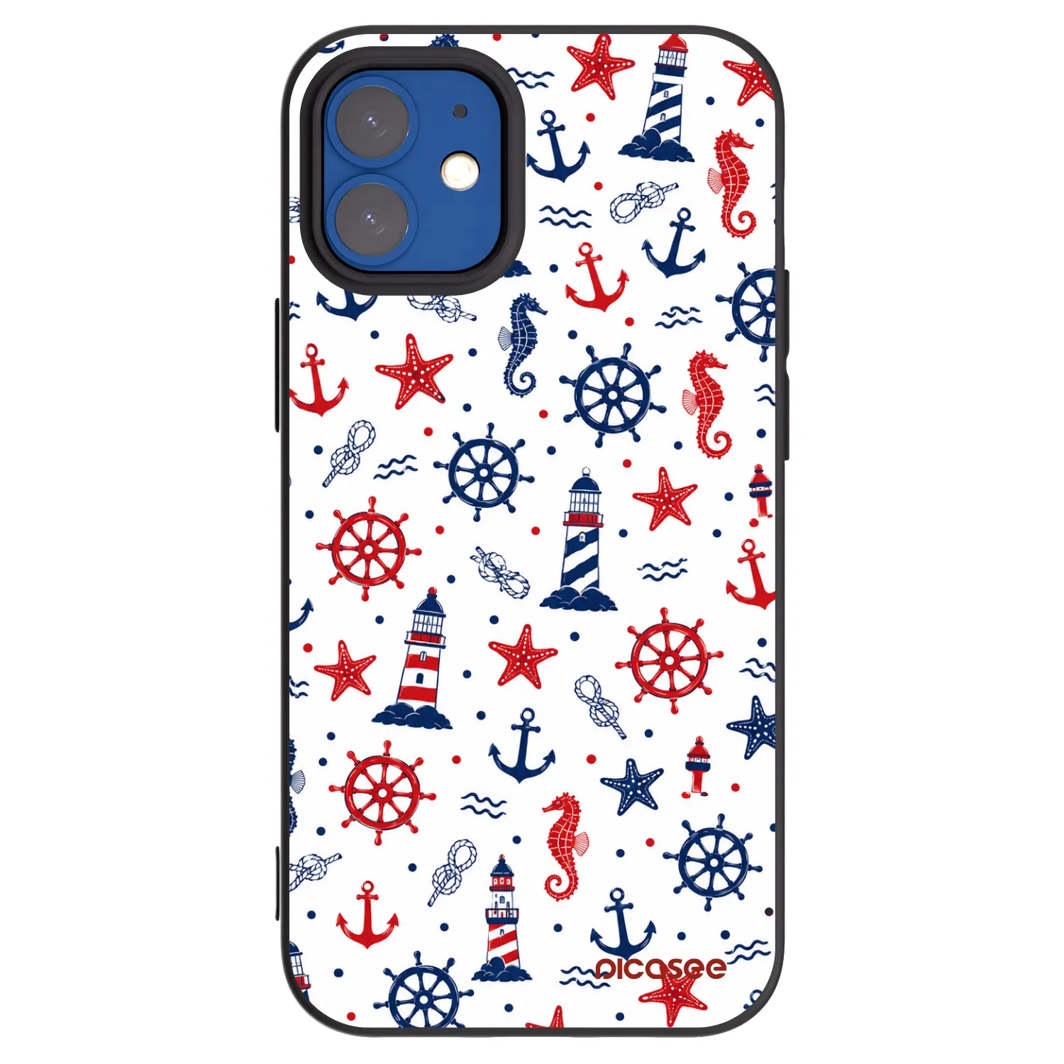 Picasee silikónový čierny obal pre Apple iPhone 12 mini - Sailor Vibes