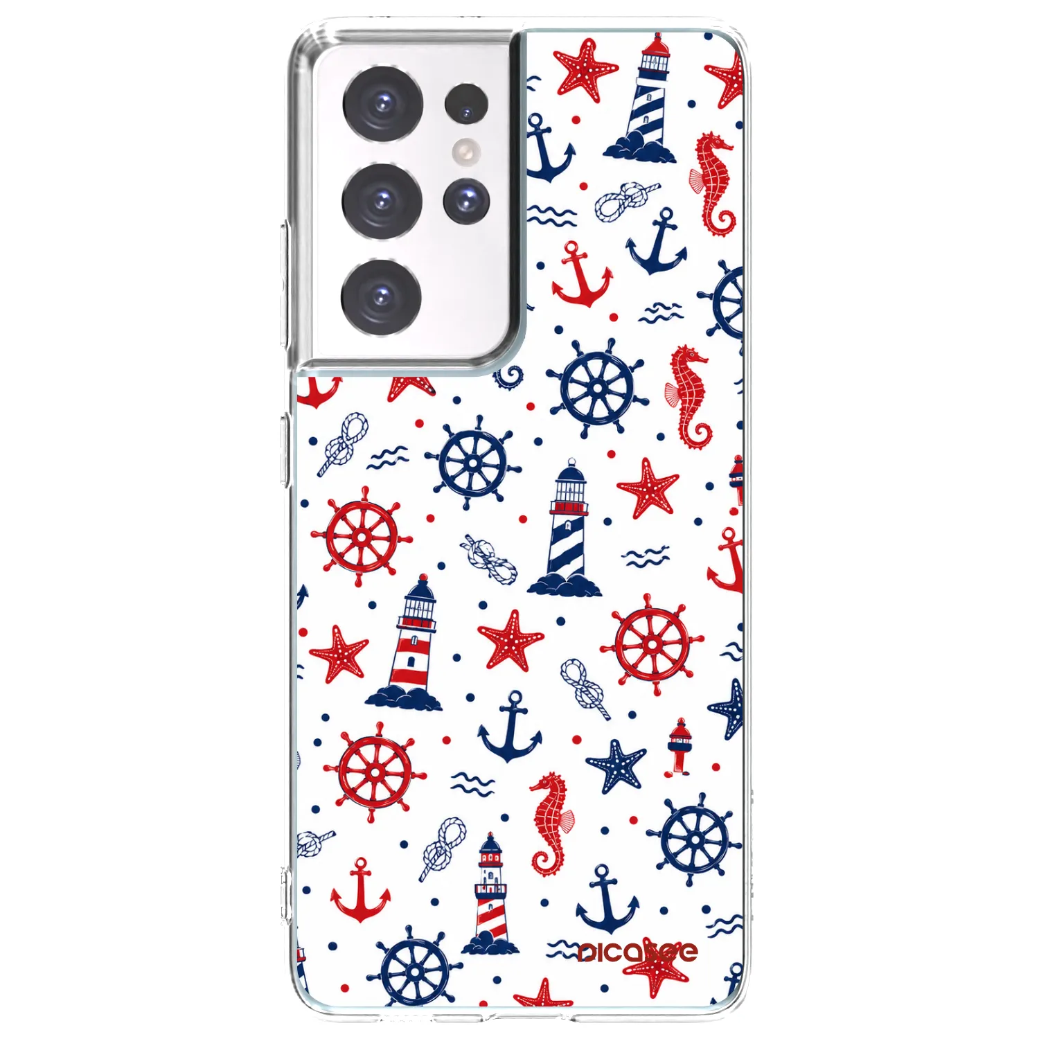 Picasee silikónový prehľadný obal pre Samsung Galaxy S21 Ultra 5G G998B - Sailor Vibes
