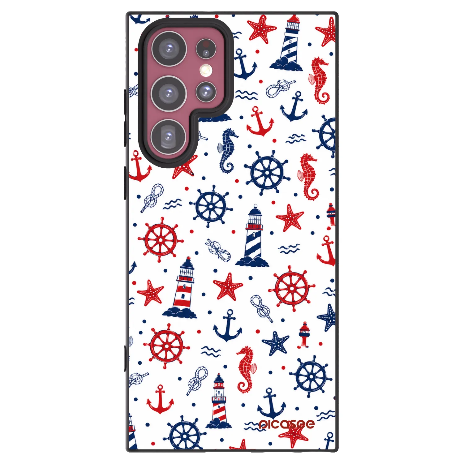 Picasee silikónový čierny obal pre Samsung Galaxy S22 Ultra 5G - Sailor Vibes