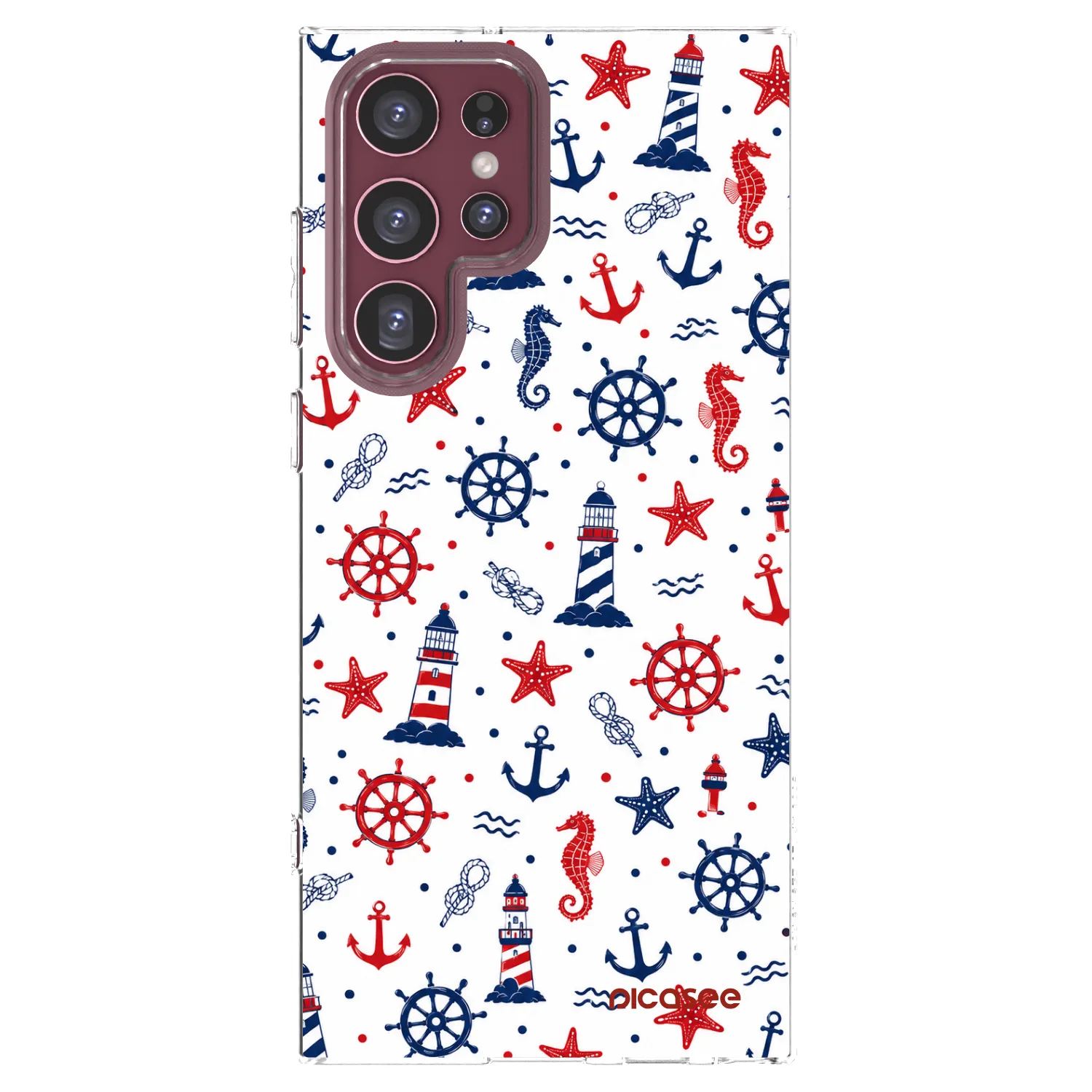 Picasee silikónový prehľadný obal pre Samsung Galaxy S22 Ultra 5G - Sailor Vibes