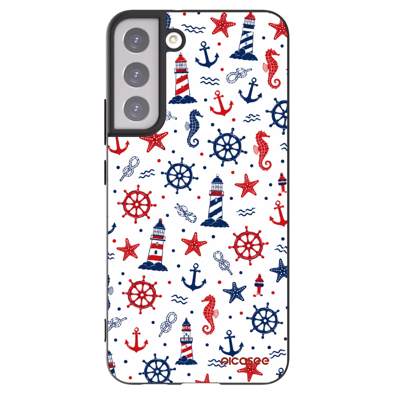 Picasee silikónový čierny obal pre Samsung Galaxy S22+ 5G - Sailor Vibes