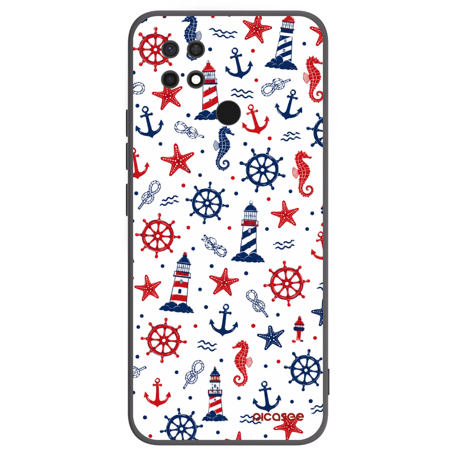 Picasee silikónový čierny obal pre Xiaomi Redmi 10C - Sailor Vibes