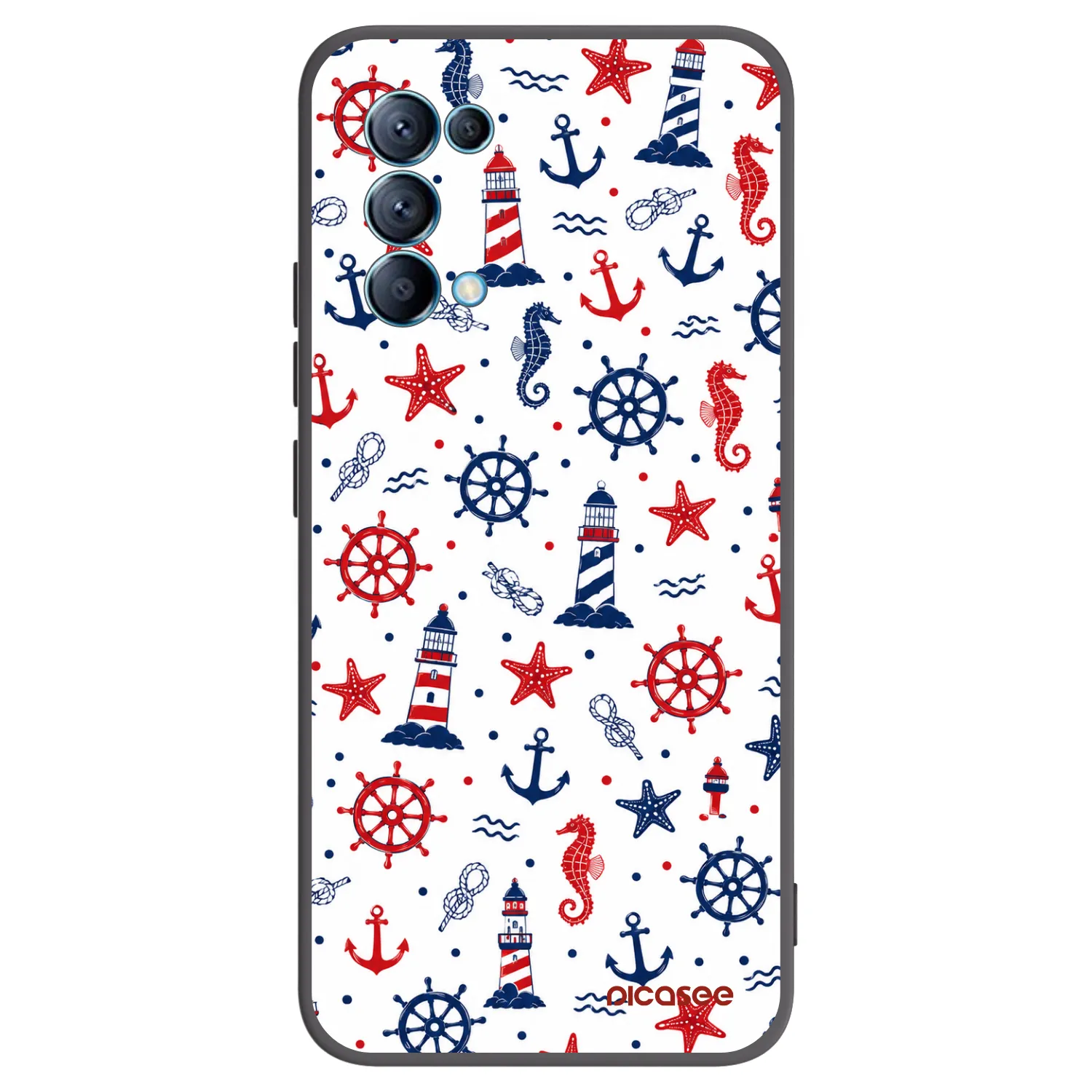 Picasee silikónový čierny obal pre OPPO Reno 5 5G - Sailor Vibes