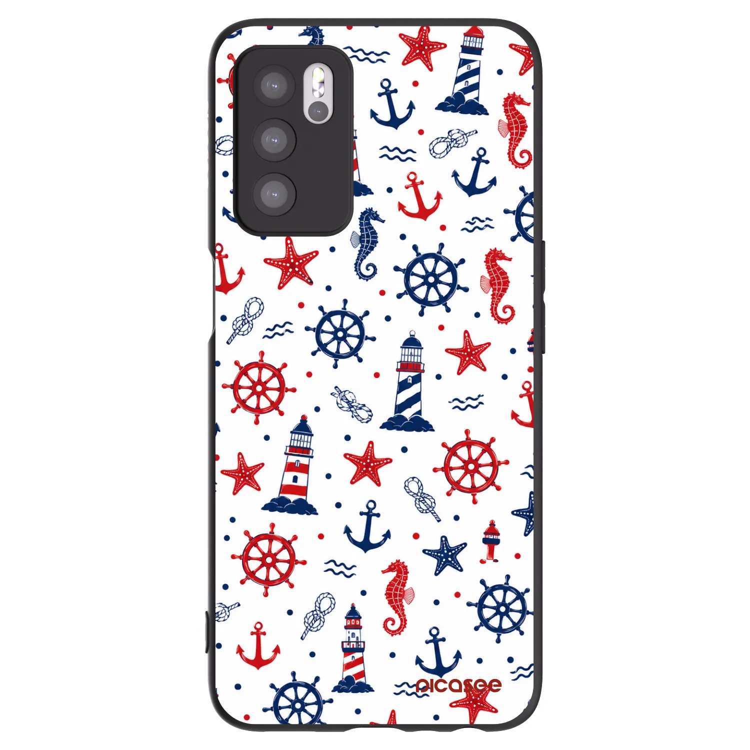Picasee silikónový čierny obal pre OPPO A16s - Sailor Vibes