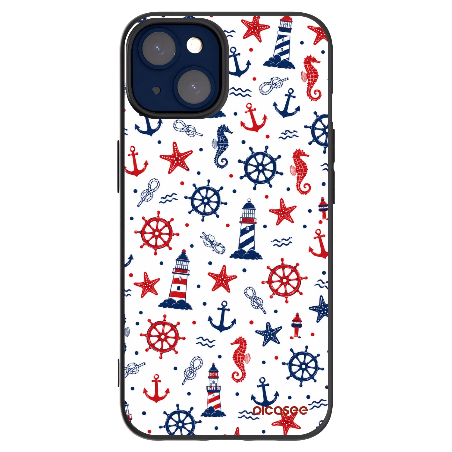Picasee silikónový čierny obal pre Apple iPhone 14 - Sailor Vibes