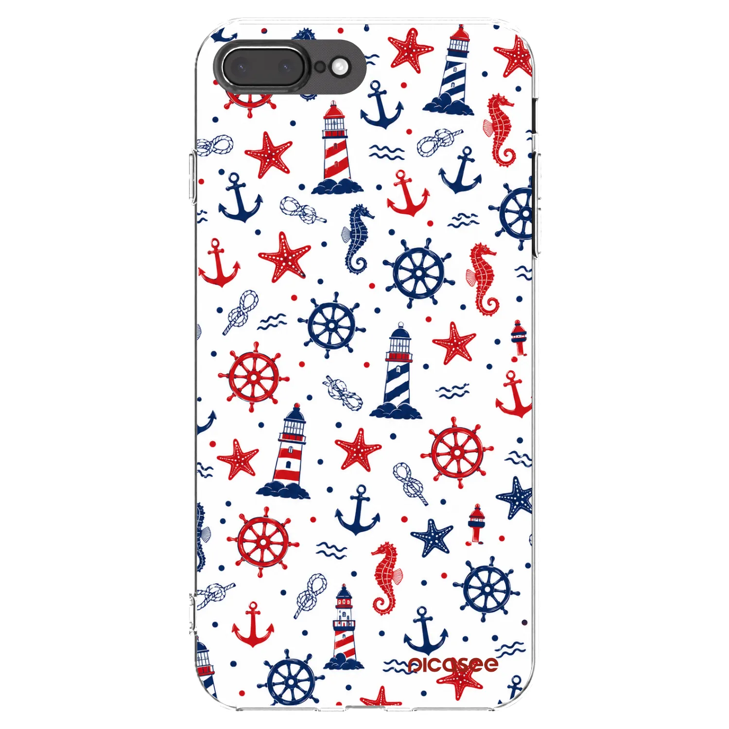 Picasee silikónový prehľadný obal pre Apple iPhone 8 Plus - Sailor Vibes