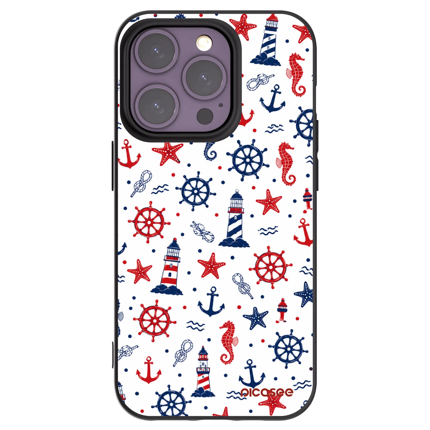 Picasee silikónový čierny obal pre Apple iPhone 14 Pro - Sailor Vibes