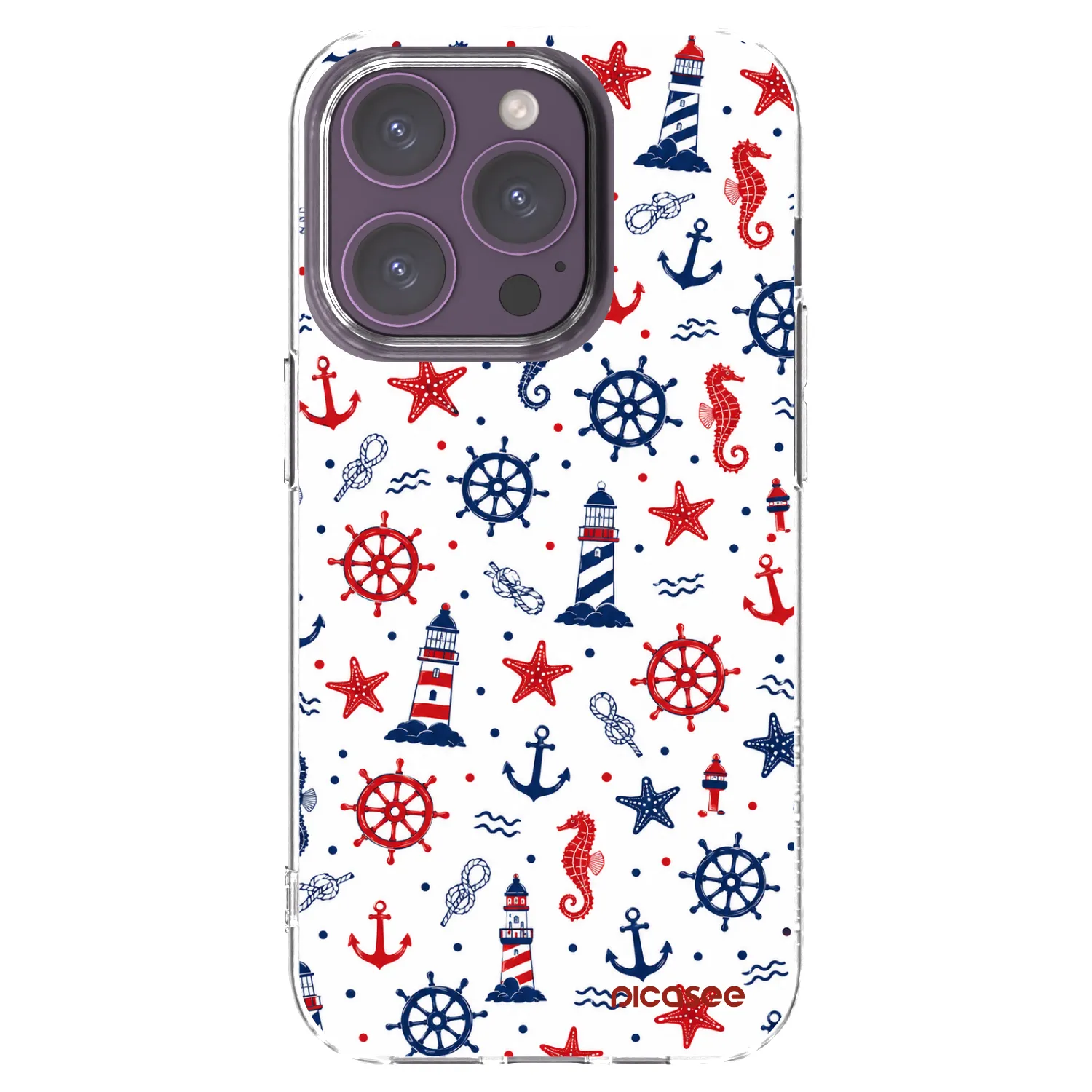 Picasee silikónový prehľadný obal pre Apple iPhone 14 Pro - Sailor Vibes