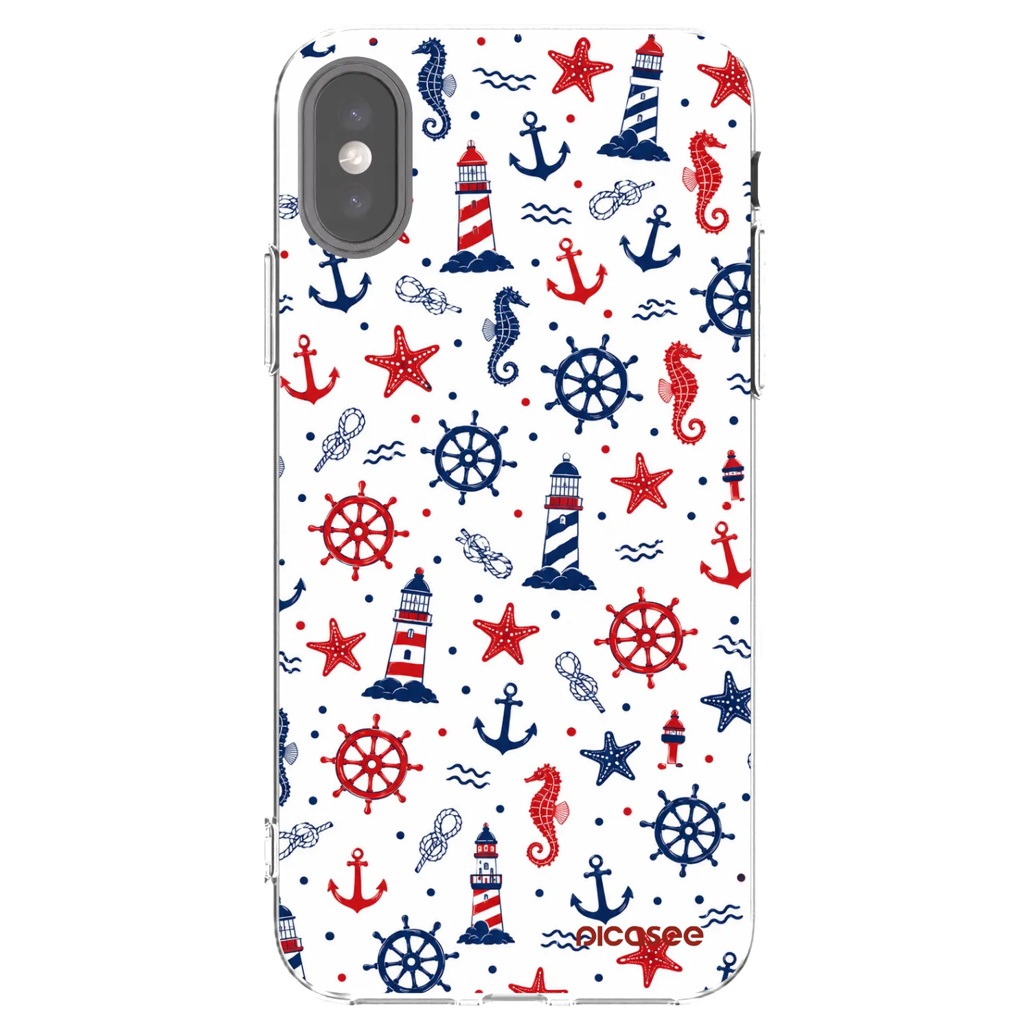 Picasee silikónový prehľadný obal pre Apple iPhone X/XS - Sailor Vibes