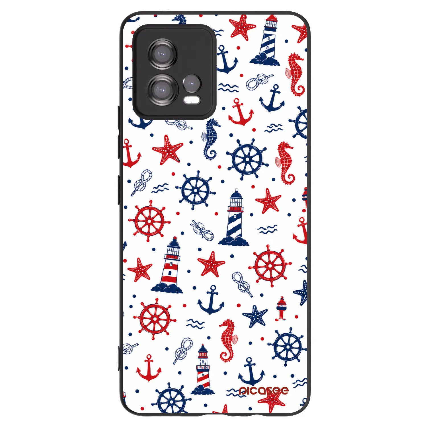 Picasee silikónový čierny obal pre Motorola Moto G72 - Sailor Vibes