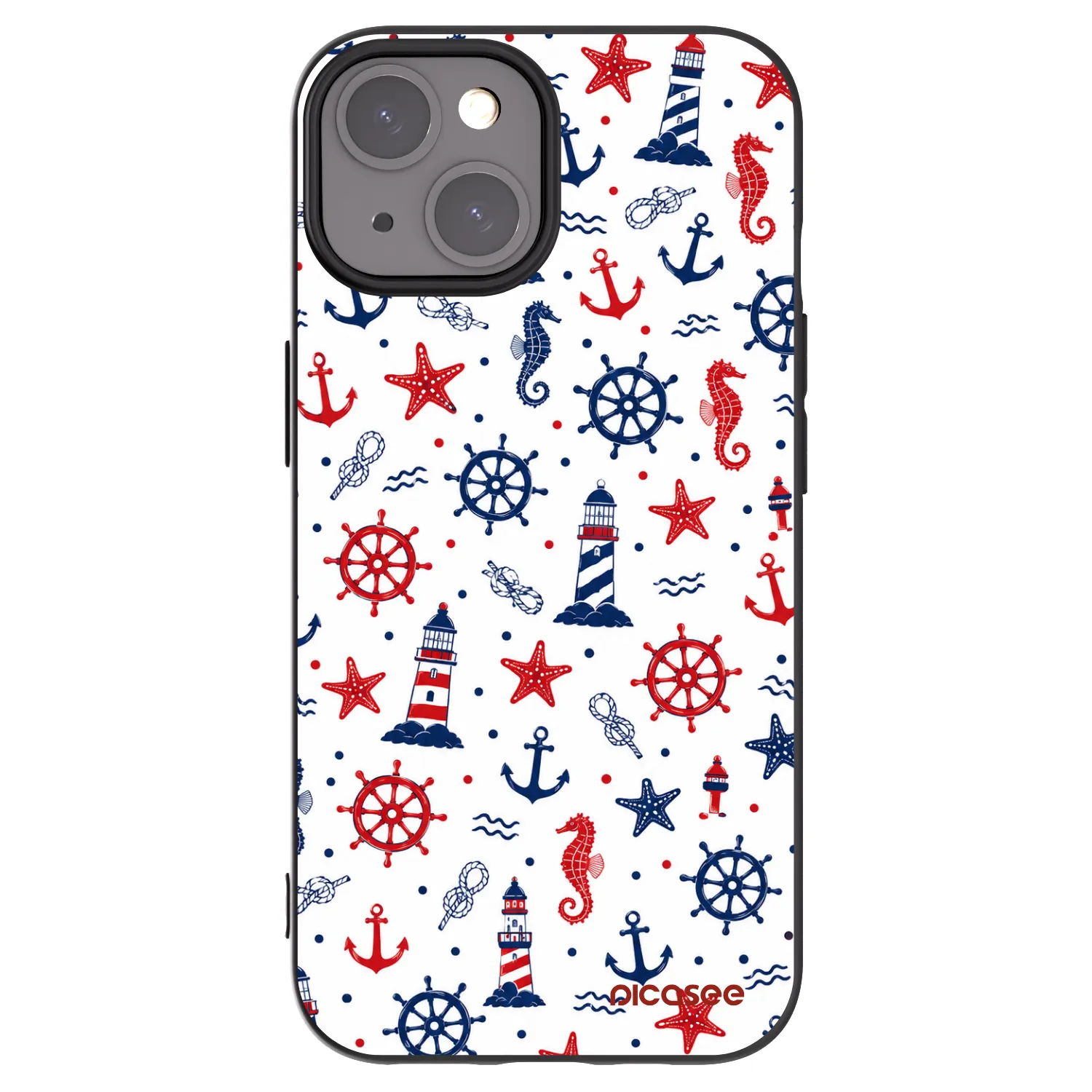 Picasee silikónový čierny obal pre Apple iPhone 15 - Sailor Vibes