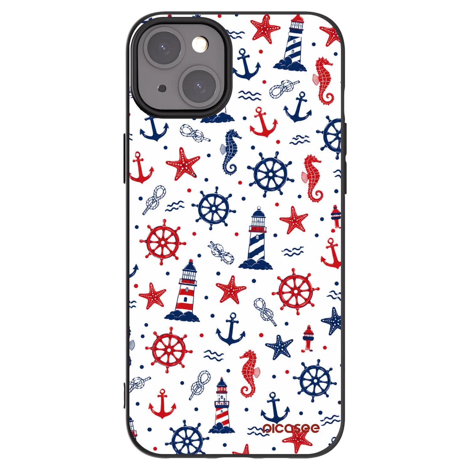 Picasee silikónový čierny obal pre Apple iPhone 15 Plus - Sailor Vibes