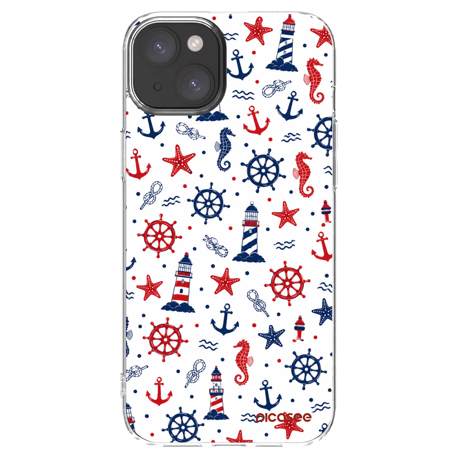 Picasee silikónový prehľadný obal pre Apple iPhone 15 Plus - Sailor Vibes