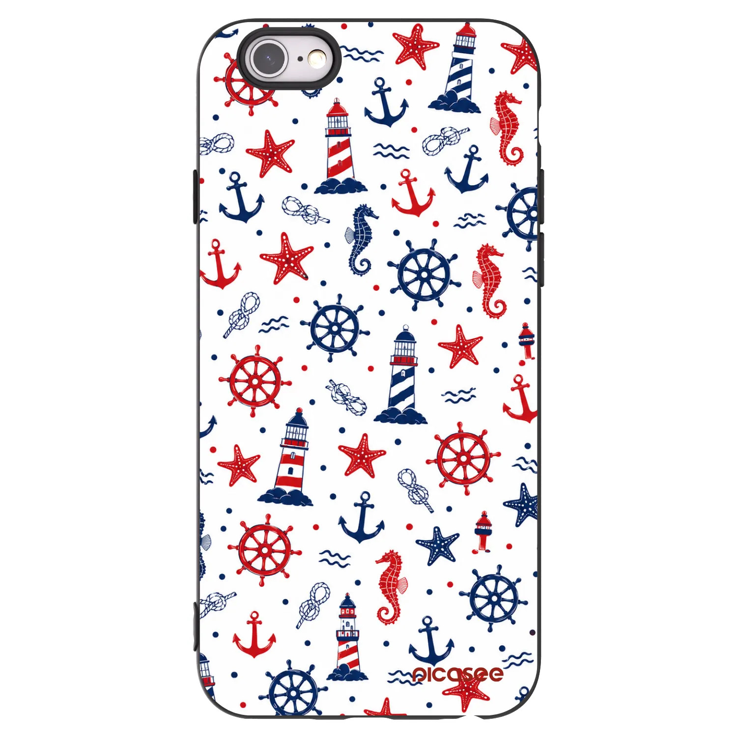 Picasee silikónový čierny obal pre Apple iPhone 6/6S - Sailor Vibes