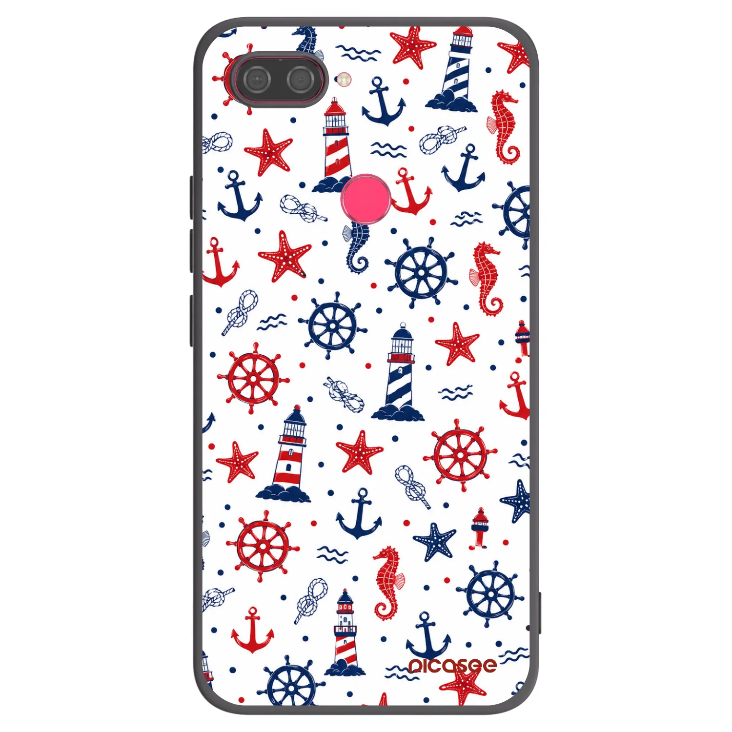 Picasee silikónový čierny obal pre Xiaomi Mi 8 Lite - Sailor Vibes