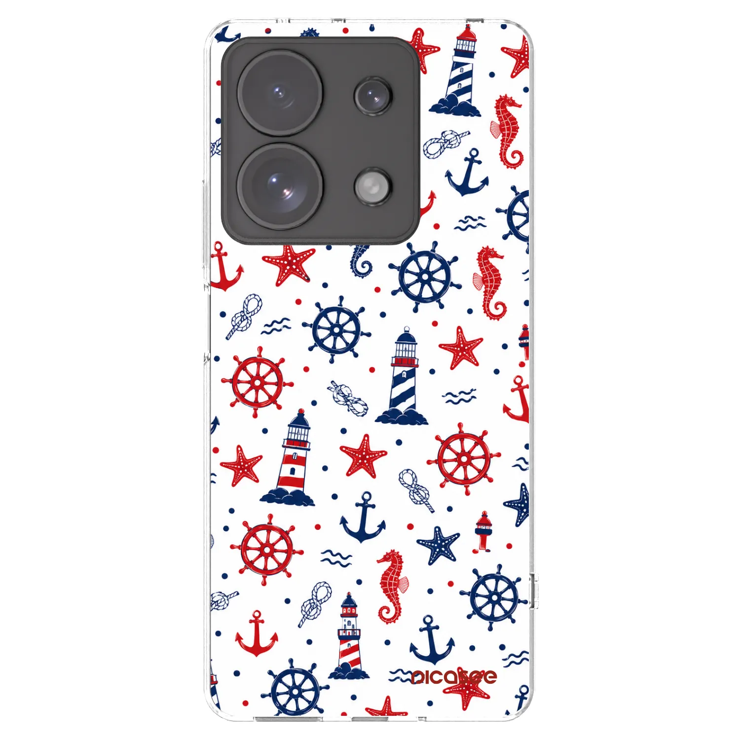 Picasee silikónový prehľadný obal pre Xiaomi Redmi Note 13 Pro 4G - Sailor Vibes