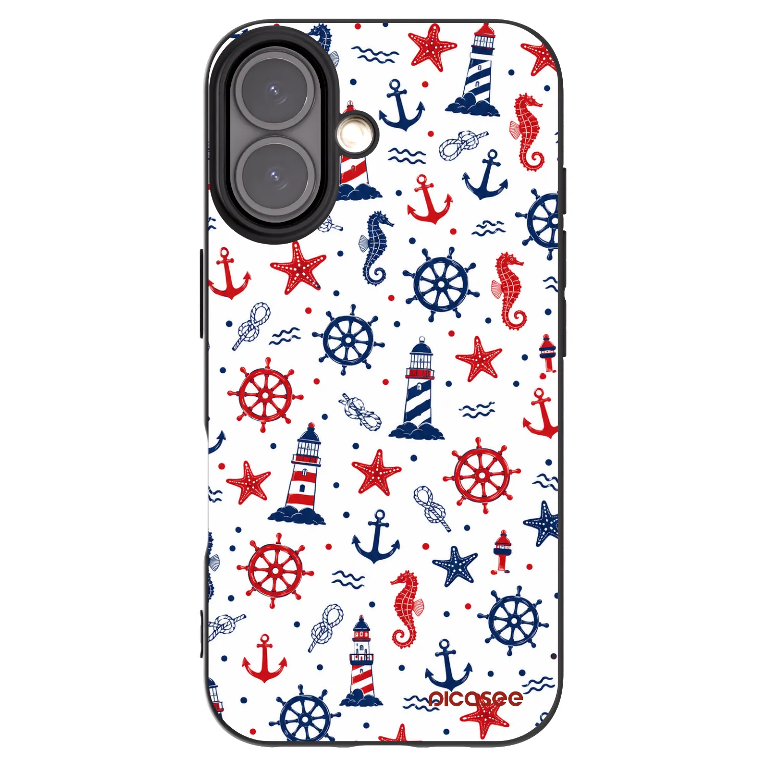 Picasee silikónový čierny obal pre Apple iPhone 16 - Sailor Vibes