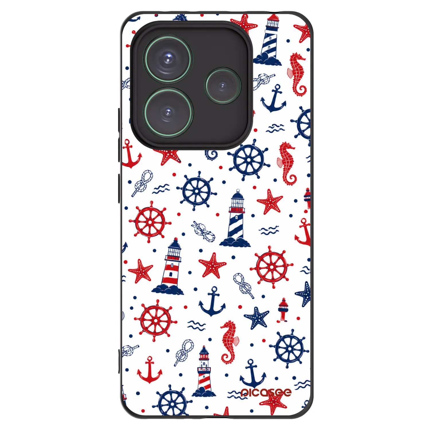Picasee silikónový čierny obal pre Xiaomi Redmi Note 14 5G - Sailor Vibes