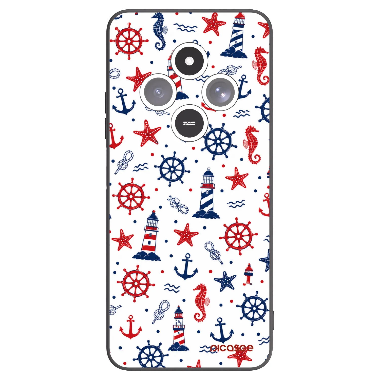 Picasee silikónový čierny obal pre Xiaomi Redmi 14C - Sailor Vibes