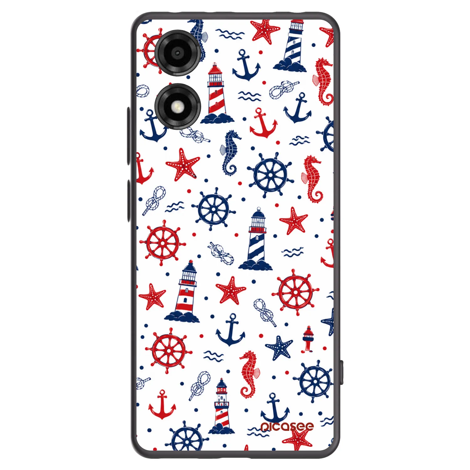 Picasee silikónový čierny obal pre Motorola Moto E14 - Sailor Vibes