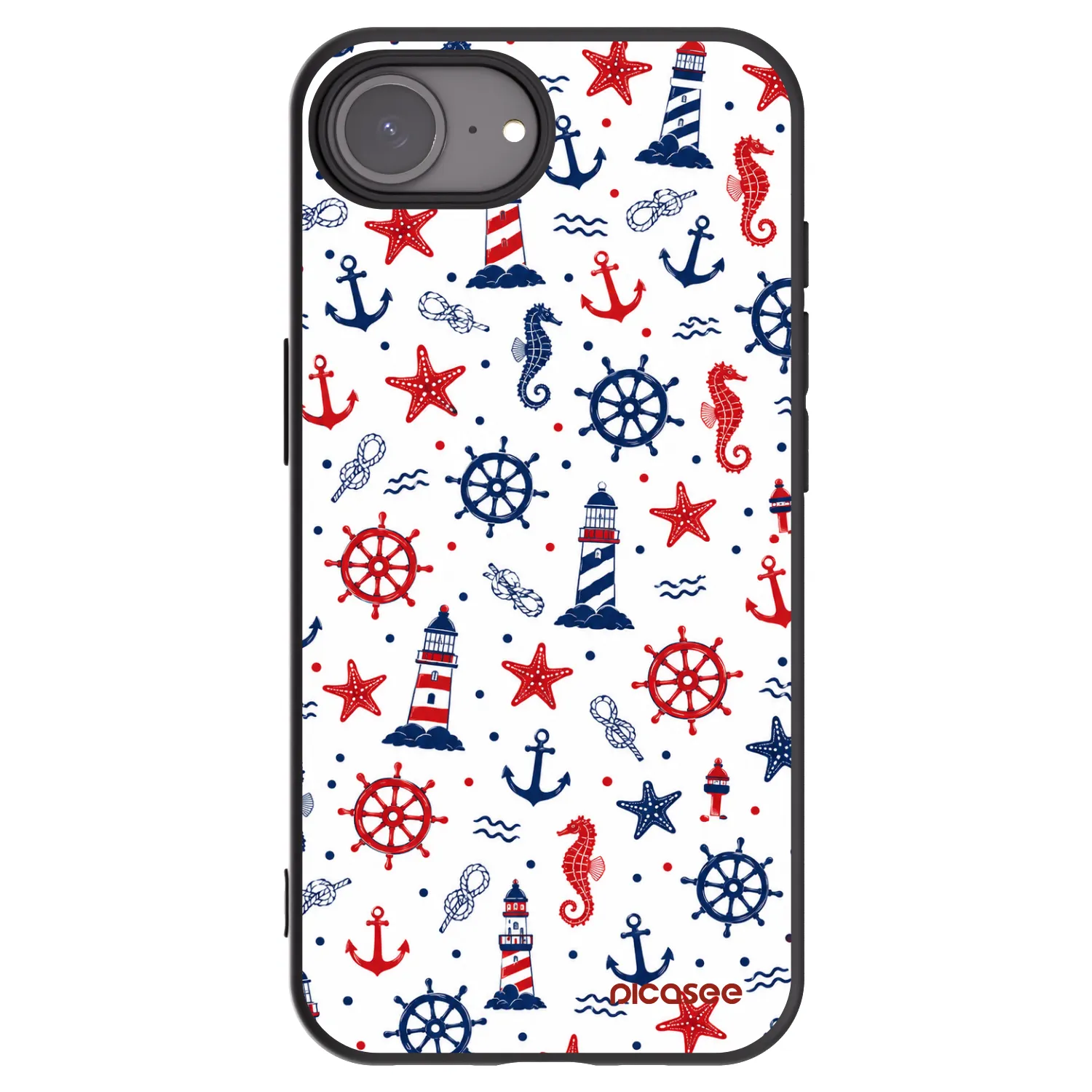 Picasee silikónový čierny obal pre Apple iPhone 17e - Sailor Vibes