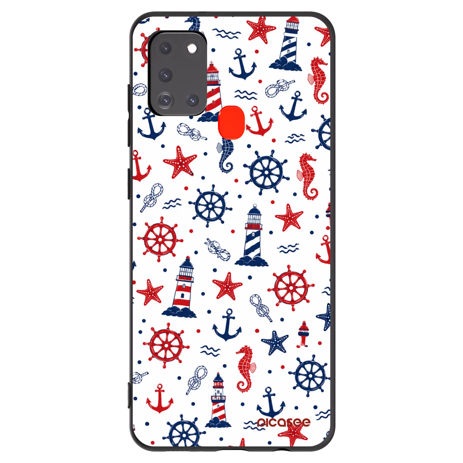 Picasee silikónový čierny obal pre Samsung Galaxy A21s - Sailor Vibes