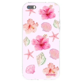 Picasee silikónový prehľadný obal pre Apple iPhone 5/5S/SE - Blush Lagoon