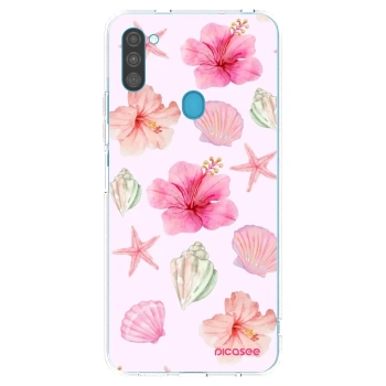 Picasee silikónový prehľadný obal pre Samsung Galaxy M11 - Blush Lagoon