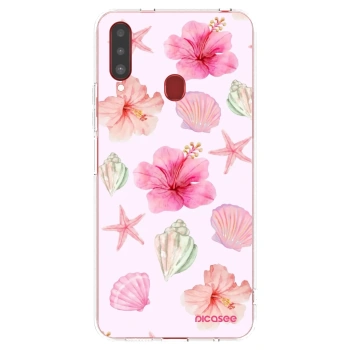 Picasee silikónový prehľadný obal pre Samsung Galaxy A20s - Blush Lagoon