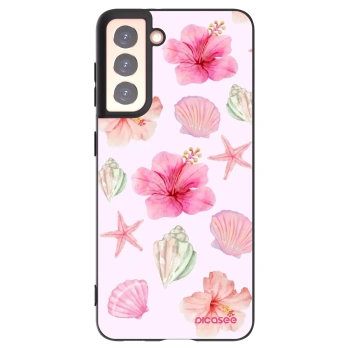 Picasee silikónový čierny obal pre Samsung Galaxy S21 5G G991B - Blush Lagoon