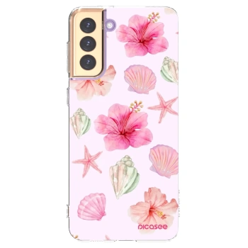 Picasee silikónový prehľadný obal pre Samsung Galaxy S21+ 5G G996F - Blush Lagoon