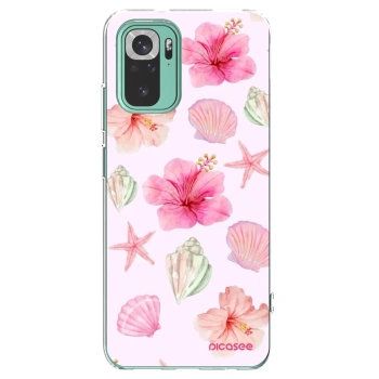 Picasee silikónový prehľadný obal pre Xiaomi Redmi Note 10 Pro - Blush Lagoon