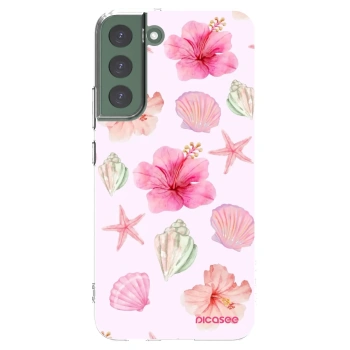 Picasee silikónový prehľadný obal pre Samsung Galaxy S22+ 5G - Blush Lagoon