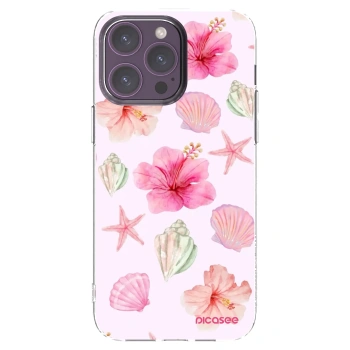 Picasee silikónový prehľadný obal pre Apple iPhone 14 Pro Max - Blush Lagoon