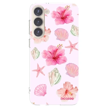 Picasee silikónový prehľadný obal pre Samsung Galaxy S23+ 5G - Blush Lagoon