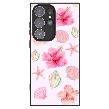 Picasee silikónový čierny obal pre Samsung Galaxy S23 Ultra 5G - Blush Lagoon