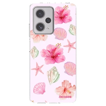 Picasee silikónový prehľadný obal pre Xiaomi Redmi Note 12 Pro+ 5G - Blush Lagoon
