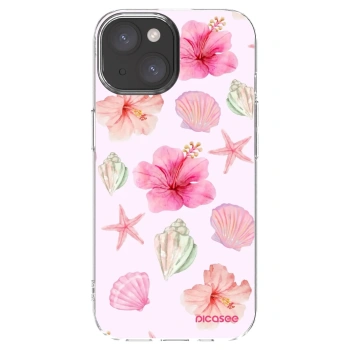Picasee silikónový prehľadný obal pre Apple iPhone 15 - Blush Lagoon