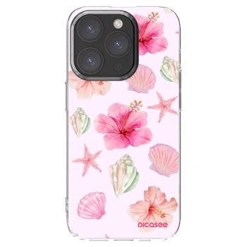 Picasee silikónový prehľadný obal pre Apple iPhone 15 Pro - Blush Lagoon