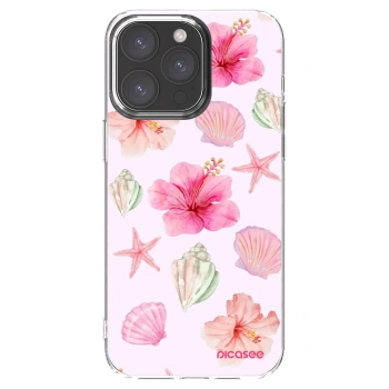 Picasee silikónový prehľadný obal pre Apple iPhone 15 Pro Max - Blush Lagoon