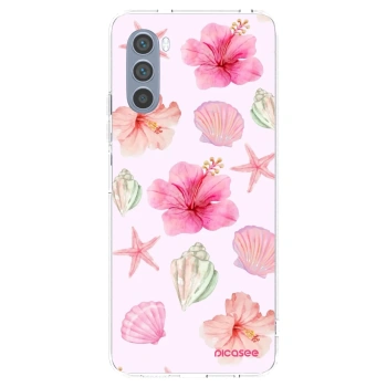 Picasee silikónový prehľadný obal pre Motorola Moto G62 - Blush Lagoon