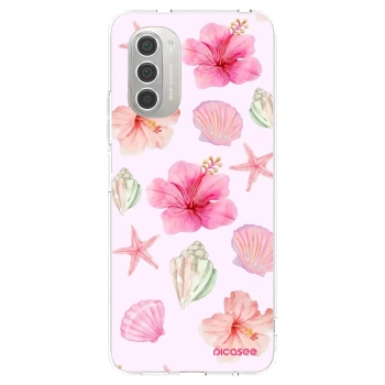 Picasee silikónový prehľadný obal pre Motorola Moto G51 - Blush Lagoon