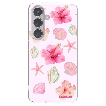 Picasee silikónový prehľadný obal pre Samsung Galaxy S24 S921B 5G - Blush Lagoon