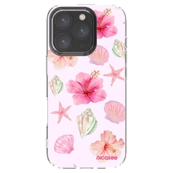 Picasee silikónový prehľadný obal pre Apple iPhone 16 Pro - Blush Lagoon