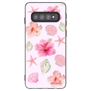 Picasee silikónový čierny obal pre Samsung Galaxy S10 G973 - Blush Lagoon