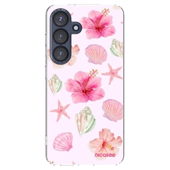 Picasee silikónový prehľadný obal pre Samsung Galaxy S25 5G - Blush Lagoon