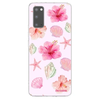 Picasee silikónový prehľadný obal pre Samsung Galaxy S20 G980F - Blush Lagoon